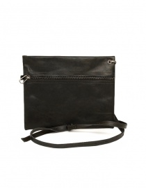 Deepti clutch piatta in pelle di cavallo nera LB-155 EMUF COL.80