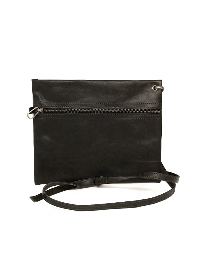 Deepti clutch piatta in pelle di cavallo nera LB-155 EMUF COL.80 borse online shopping