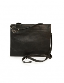 Deepti flat clutch in black horse leather buy online