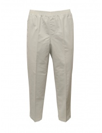 Cellar Door Alfred white pants with elastic waist ALFRED NF457 91 LUNAR ROCK