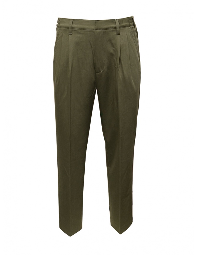 Cellar Door Eric pantaloni verde oliva con le pinces ERIC NQ050 78 OLIVE NIGHTS pantaloni uomo online shopping