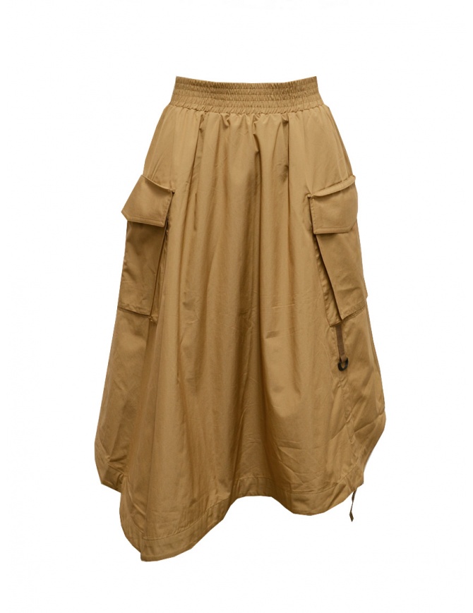 Cellar Door Emy biscuit-colored flared skirt EMY HC023 07 BISCOTTO womens skirts online shopping