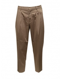Cellar Door Ron trousers in dove brown cotton RON LF308 069 TORTORA order online