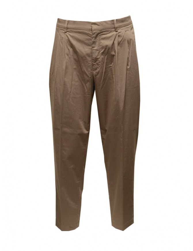 Cellar Door Ron trousers in dove brown cotton RON LF308 069 TORTORA mens trousers online shopping