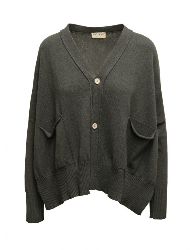 Ma'ry'ya grey cotton cardigan YGK074_4IRON womens cardigans online shopping