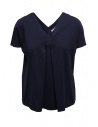 Ma'ry'ya maglia a maniche corte blu con doppio scollo a V acquista online YGJ068_7NAVY