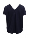 Ma'ry'ya maglia a maniche corte blu con doppio scollo a Vshop online t shirt donna