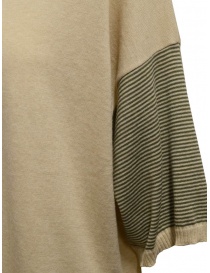 Ma'ry'ya maglia in cotone beige con maniche a righe prezzo