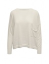Ma'ry'ya maglia in cotone bianca con un taschino acquista online YGK026_1WHITE