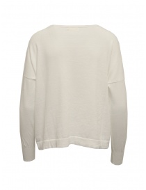 Ma'ry'ya white cotton sweater with a pocket