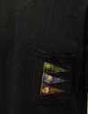 Kapital T-shirt nera con bandiere applicateshop online t shirt uomo