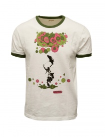 Kapital white T-shirt with green and pink pop print K2203SC055 WHITE