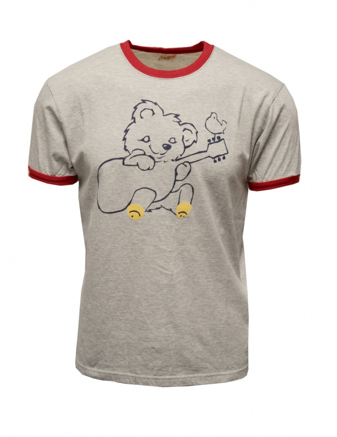 Kapital T-shirt grigia con orsetto chitarrista K2204SC087 LGY t shirt uomo online shopping