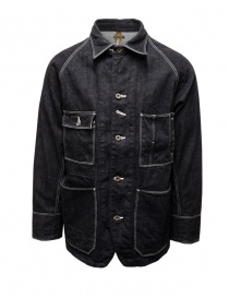 Mens jackets online: Kapital indigo denim jacket EK-1387