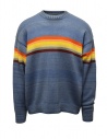 Kapital Rainbow & Rainbowy blue sweater with Smiley elbows buy online K2203KN015 BL