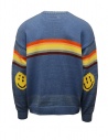 Kapital Rainbow & Rainbowy blue sweater with Smiley elbows shop online men s knitwear