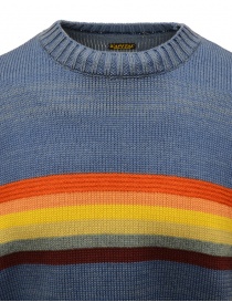 Kapital Rainbow & Rainbowy blue sweater with Smiley elbows price
