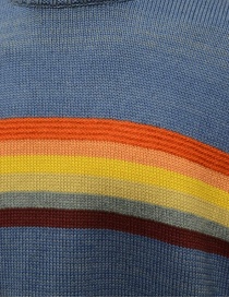 Kapital Rainbow & Rainbowy blue sweater with Smiley elbows men s knitwear buy online