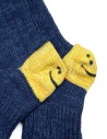 Kapital Happy Heel blue socks with smiley on the heel and orange toe EK-1447 NAVY price