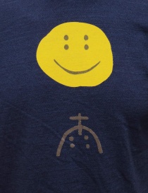 Kapital blue T-shirt with Smile and stylized rain motif price