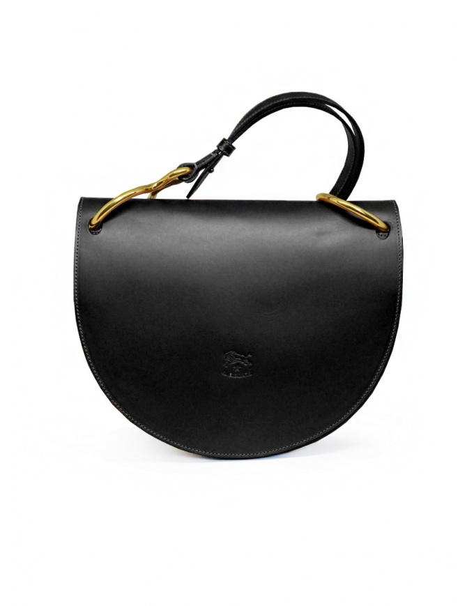 Il Bisonte Consuelo shoulder bag in black leather BCR193PG0003 NERO BK240 bags online shopping
