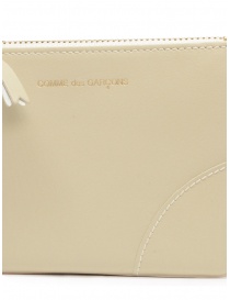 Comme des Garçons SA8100 off white leather coin purse