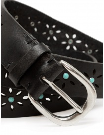 Post & Co. black leather belt with turquoise price