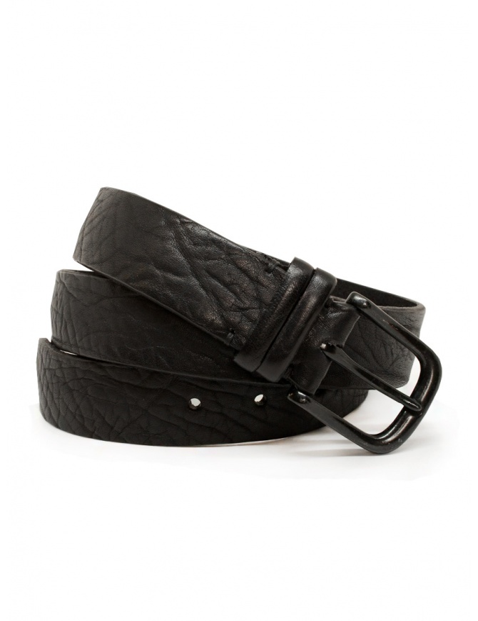 Post & Co. black leather belt PR53 TAP NERO belts online shopping