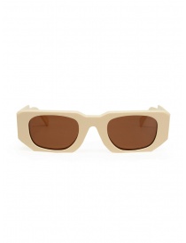 Glasses online: Kuboraum U8 ivory white sunglasses
