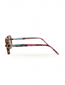 Kuboraum P2 pink and blue tortoiseshell rectangular sunglasses