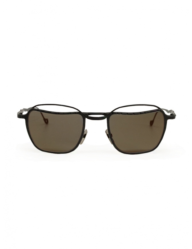 Kuboraum H71 occhiali da sole in metallo nero lenti flashgold H71 48-20 BM Fgold