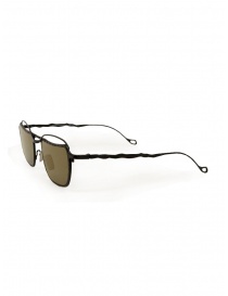 Kuboraum H71 sunglasses in black metal with flashgold lenses price