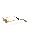 Kuboraum Z18 golden rectangular glasses with bronze lenses shop online glasses