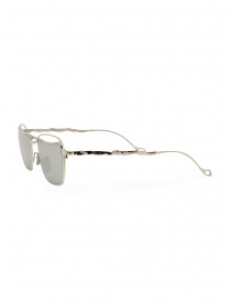 Kuboraum H71 glasses in silver metal with mirrored lenses