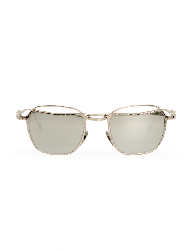 Kuboraum H71 glasses in silver metal with mirrored lenses H71 48-20 SI silver glasses online shopping