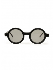 Kuboraum P1 matte black round glasses with grey lenses P1 47-25 BB grey1* order online
