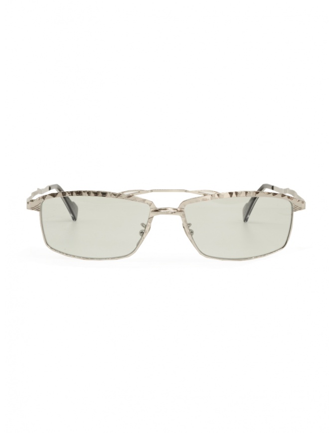 Kuboraum H57 occhiali rettangolari argentati lenti verdi H57 59-16 SI occhiali online shopping