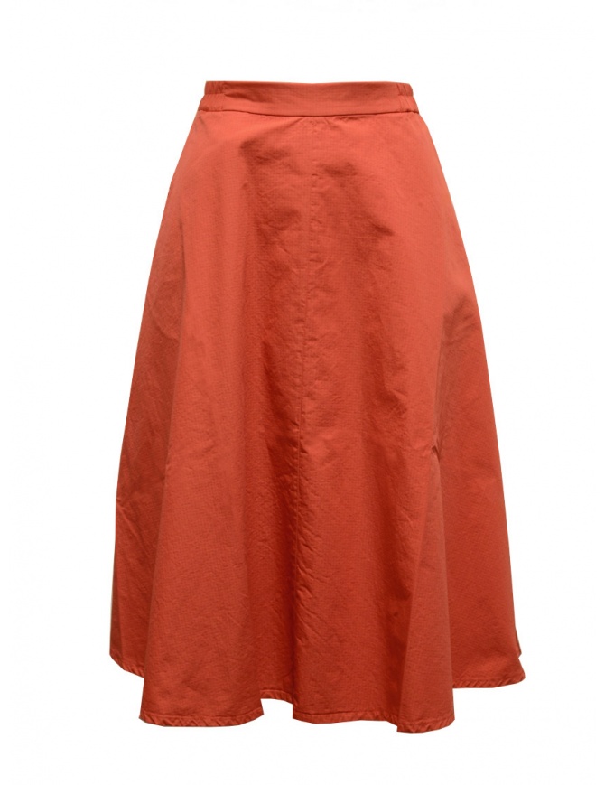 Cellar Door Ambra A-line skirt in orange ripstop cotton AMBRA NF066 22 SUMMER FIG womens skirts online shopping