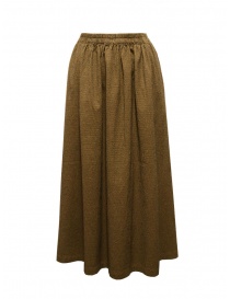 Womens skirts online: Cellar Door Greta brown checkered seersucker skirt