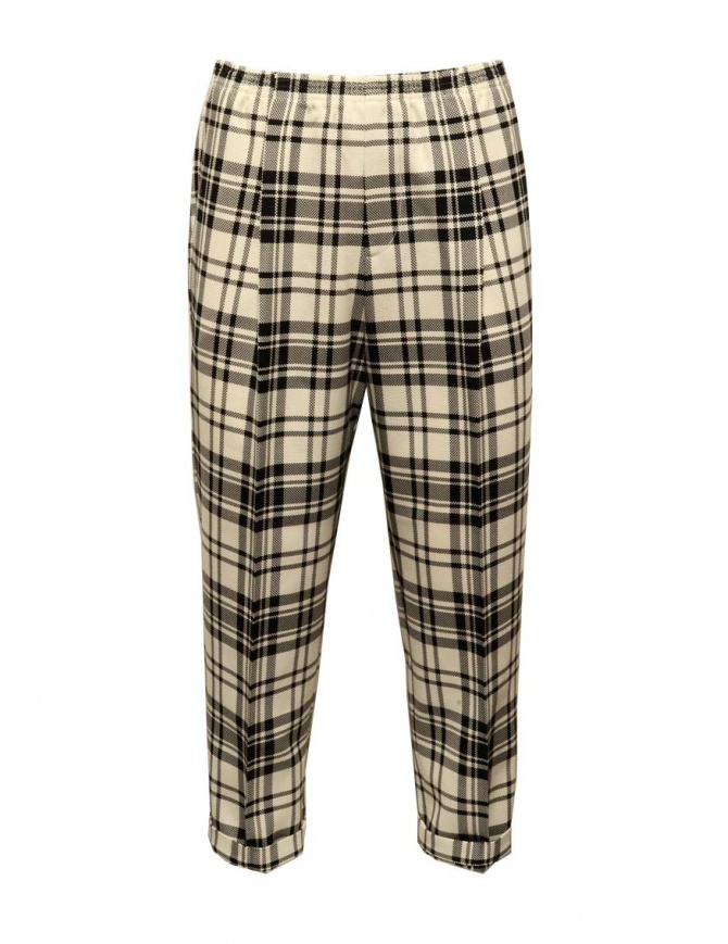 Cellar Door Alfred black and white checked cropped pants ALFRED P LQ270 201 BURRO/NERO mens trousers online shopping