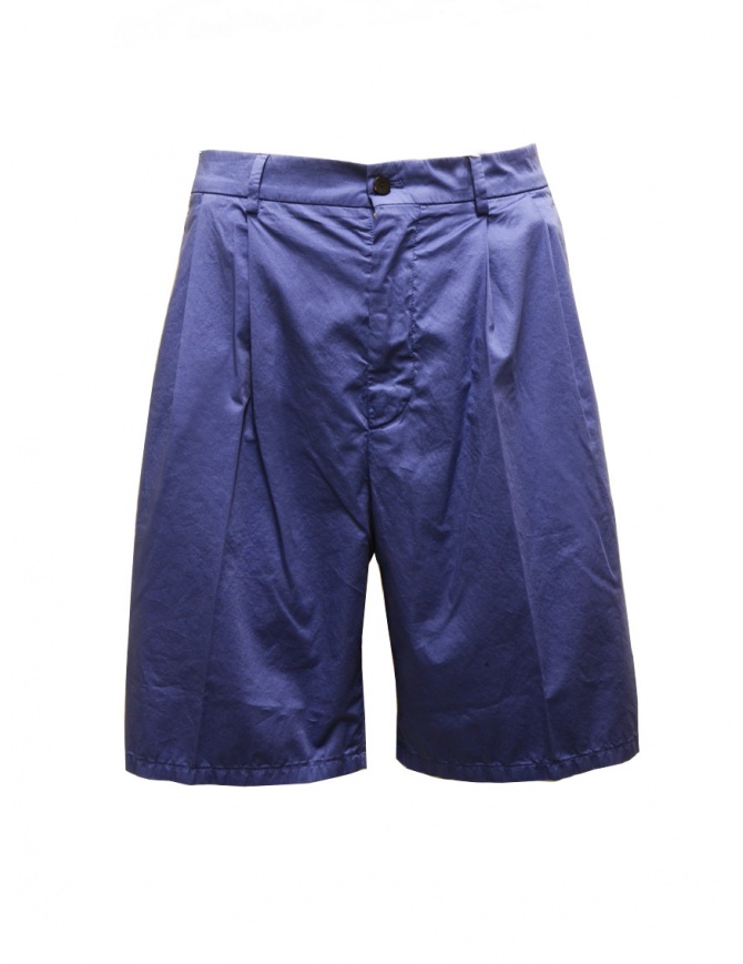 Cellar Door Lenny bermuda blu in cotone LENNY NF308 68 BEACON BLUE pantaloni uomo online shopping