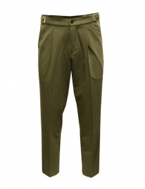 Cellar Door Leo T olive green cropped pants with buckles LEO T NQ050 78 OLIVE NIGHTS order online