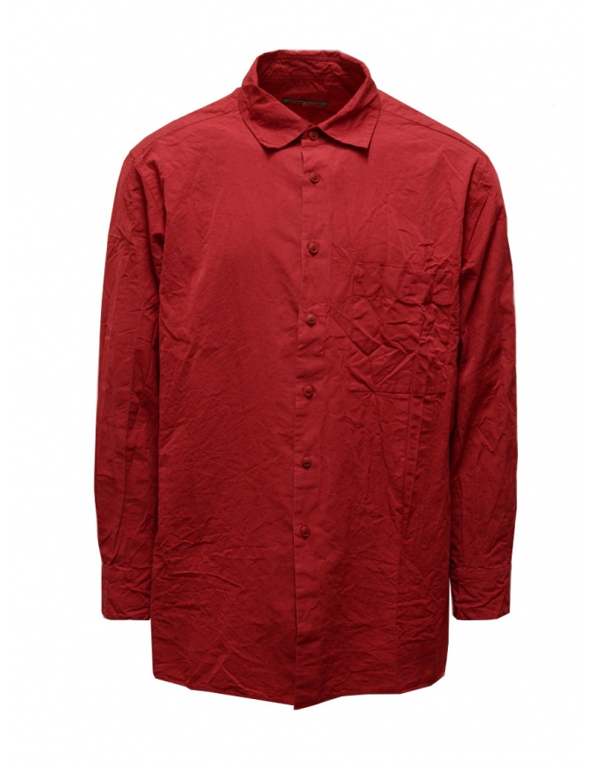 Casey Casey camicia oversize rossa 19HC264 RUST camicie uomo online shopping