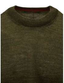 Casey Casey khaki green wool pullover for man