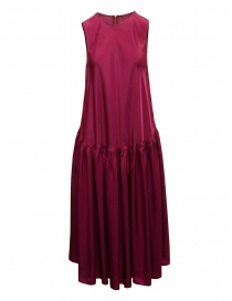 Sara Lanzi long sleeveless cyclamen cupro dress online