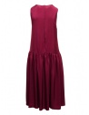 Sara Lanzi long sleeveless cyclamen cupro dress shop online womens dresses