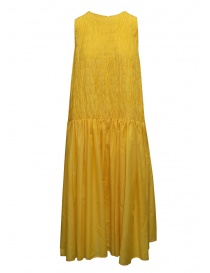 Sara Lanzi abito lungo plissettato giallo online