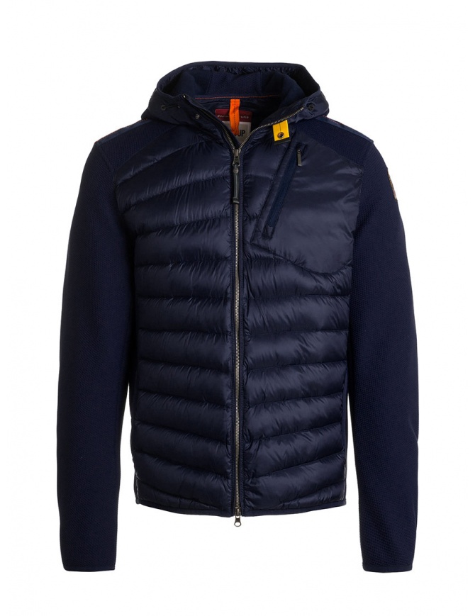 Parajumpers Nolan blu con cappuccio e maniche in tessuto PMHYBWU02 NOLAN NAVY 562 giubbini uomo online shopping