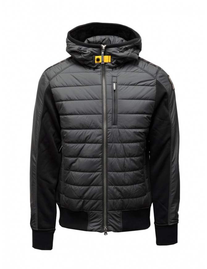 Parajumpers Gordon black sweatshirt-down hooded jacket PMHYBFP01 GORDON BLACK 541 mens jackets online shopping