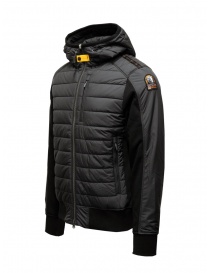 Parajumpers Gordon black sweatshirt-down hooded jacket price